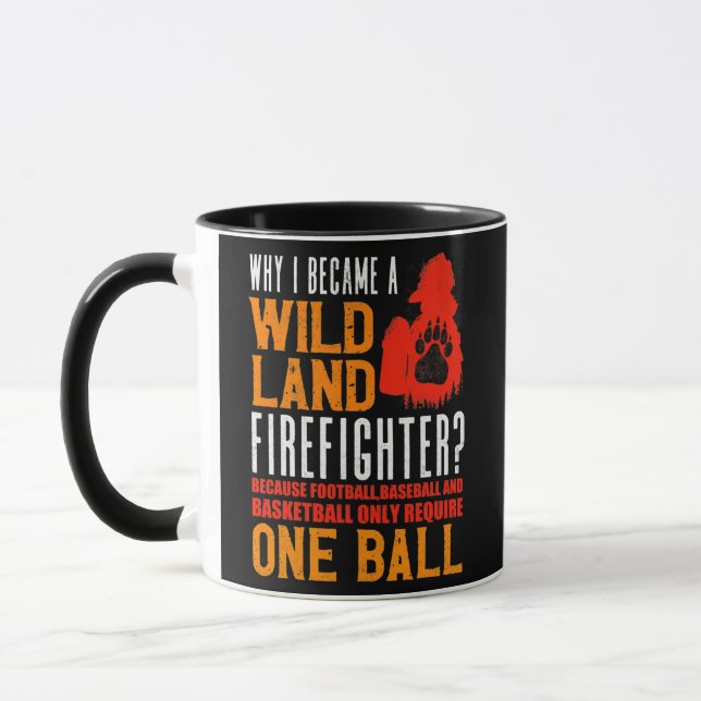 Firefighting Fireman Why I Became A Wildland Mug (Left)