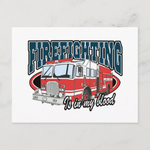 Firefighting is in my Blood Postcard