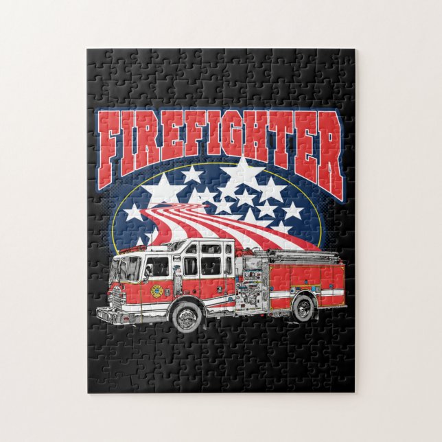 Firefighting Truck Jigsaw Puzzle (Vertical)
