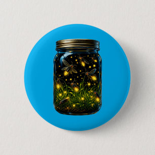 Fireflies Bugs In A Jar Glow Bug Lightning Insects 6 Cm Round Badge