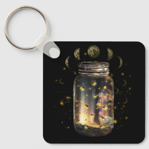 Fireflies Bugs In Jar Firefly Lightning Insects Gl Key Ring