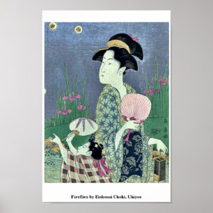 Fireflies by Eishosai Choki, Ukiyoe Poster