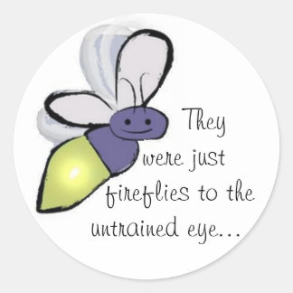 Fireflies Classic Round Sticker