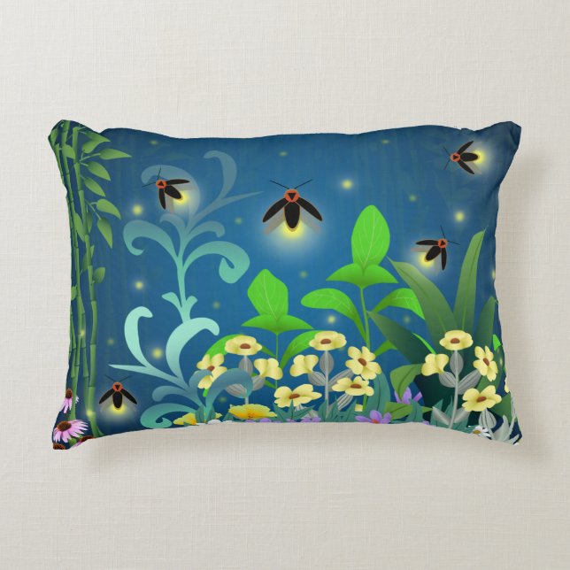 Fireflies  decorative cushion (Front)