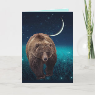 FIREFLIES GRIZZLY BEAR BIRTHDAY CARD 4 FRAMING
