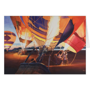 "Fireflies" Hot Air Balloons At Sunrise Card