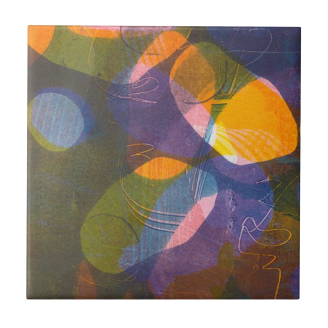 Fireflies I Ceramic Tile (Front)