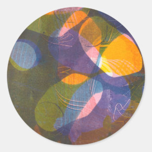 Fireflies I Classic Round Sticker