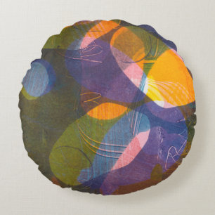 Fireflies I Round Cushion