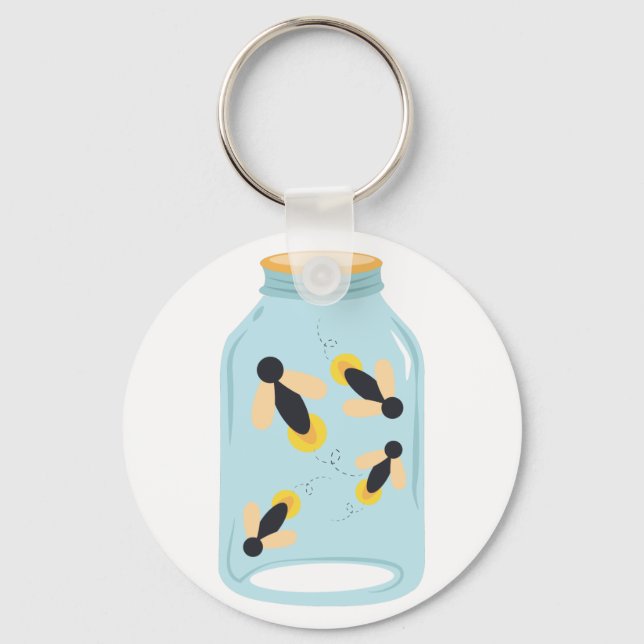 Fireflies In Jar Key Ring (Front)