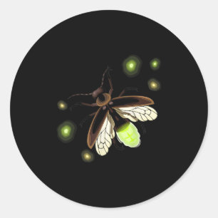 Fireflies Natural Camping Insect  Classic Round Sticker
