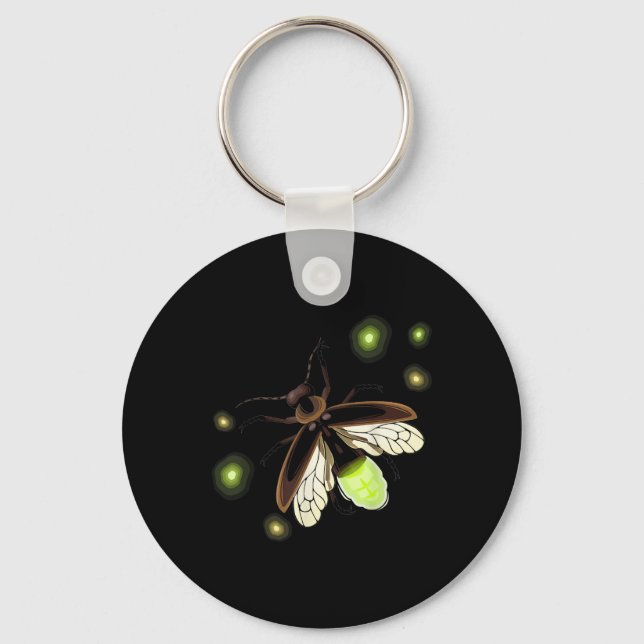 Fireflies Natural Camping Insect  Key Ring (Front)