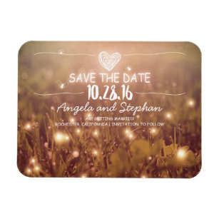 Fireflies Nature Whimsical Save the Date Magnet