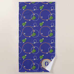 Fireflies Over Water Beach Towel