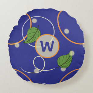 Fireflies Over Water Round Pillow