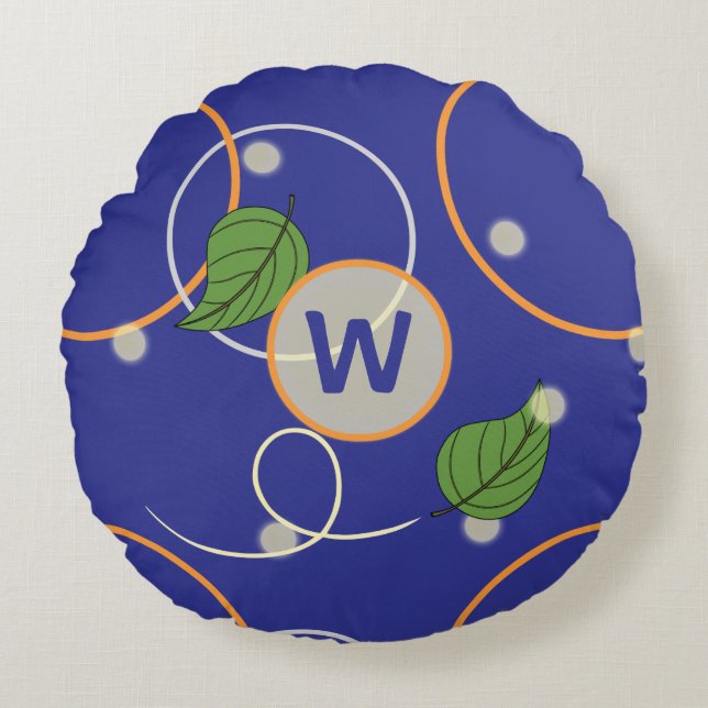 Fireflies Over Water Round Pillow (Front)