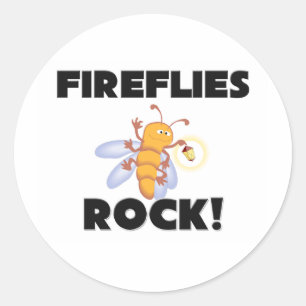Fireflies Rock Classic Round Sticker