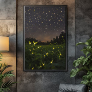 Fireflies Under the Stars Poster