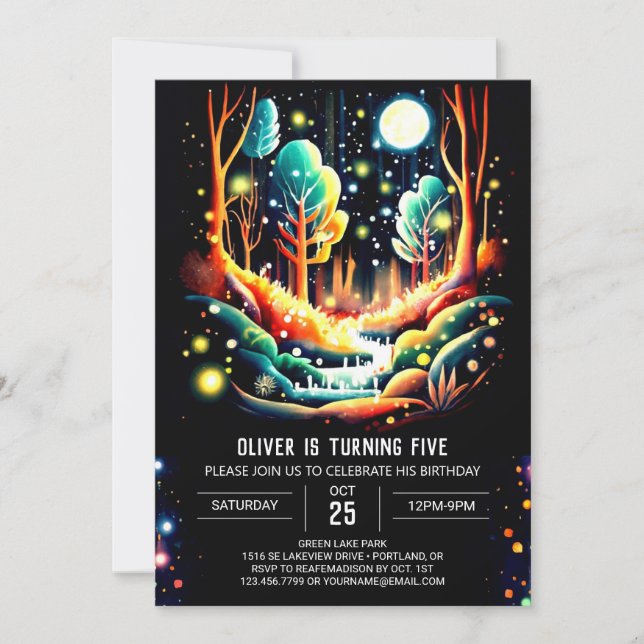 Firefly Birthday Invitation (Front)
