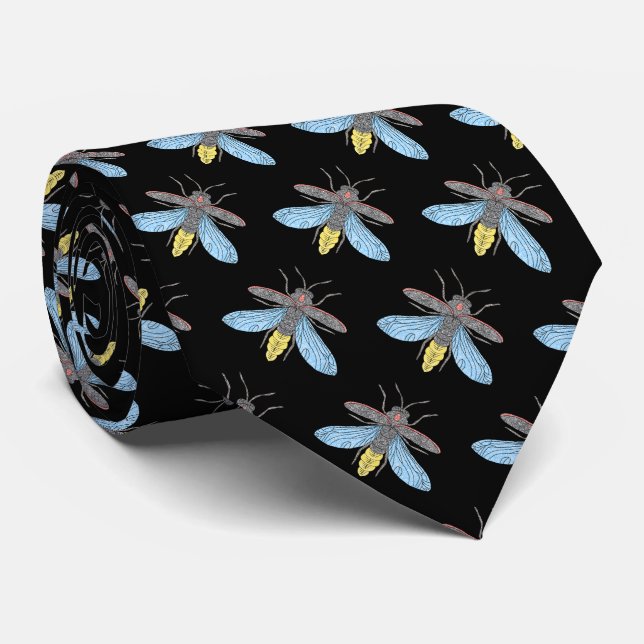 Firefly (black) - Neck Tie (Rolled)