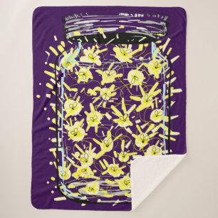 Firefly Frenzy Sherpa Blanket