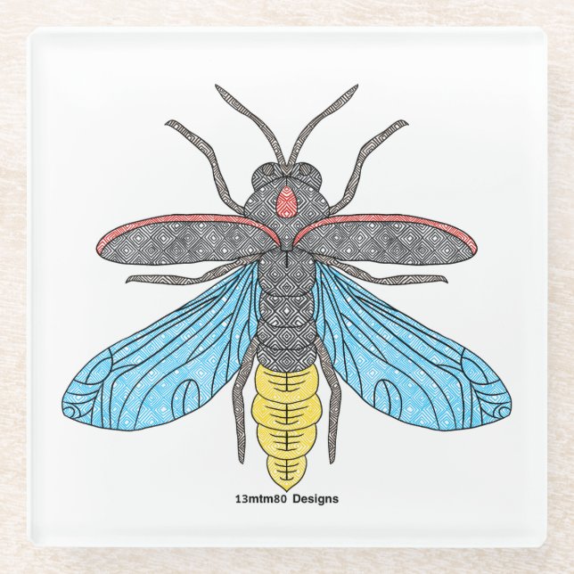 Firefly - Glass Coaster (Front)