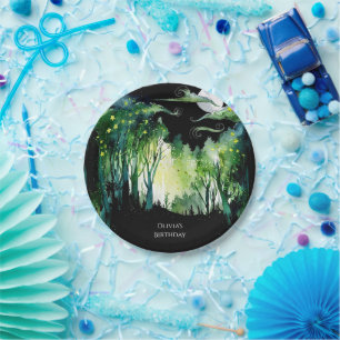 Firefly Glow Woodland Birthday Paper Plate