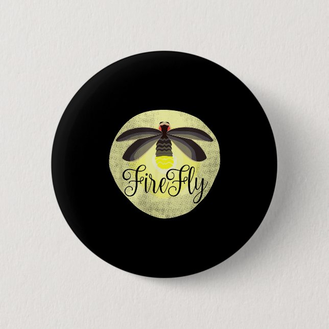 Firefly Lightning Bug Summer Gift  6 Cm Round Badge (Front)