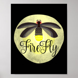 Firefly Lightning Bug Summer Gift Poster