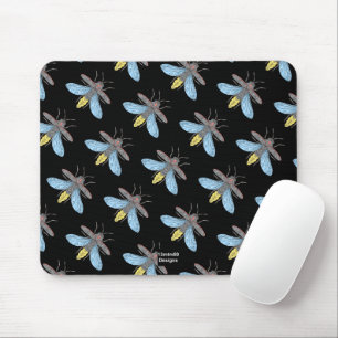 Firefly (pattern black) - Mouse Pad