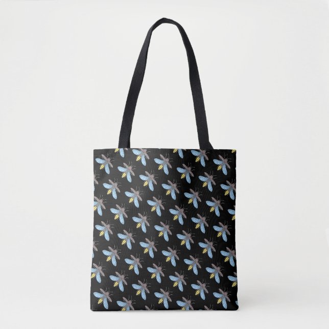Firefly (pattern black) - Tote Bag (Front)