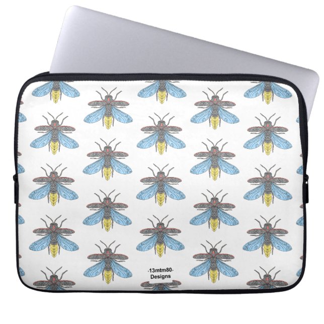 Firefly (pattern white) - Laptop Sleeve (Front)
