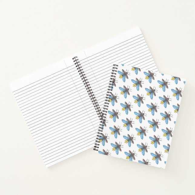 Firefly (pattern white) - Notebook (Inside)