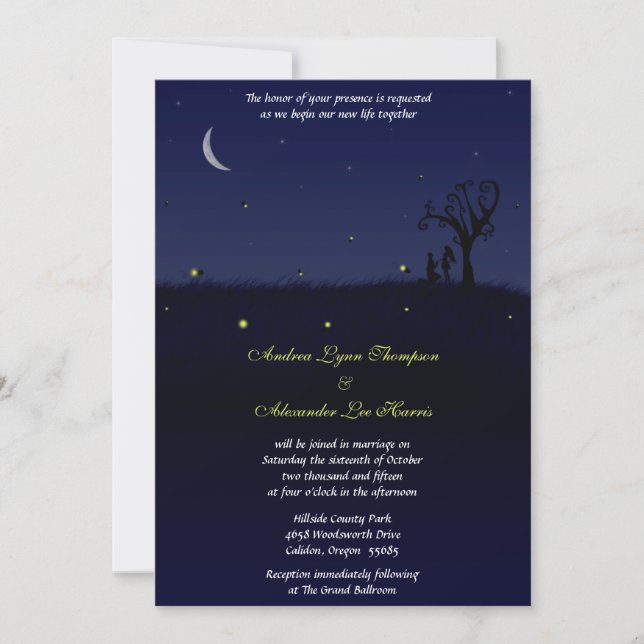 Firefly Proposal Wedding Invitation (Front)