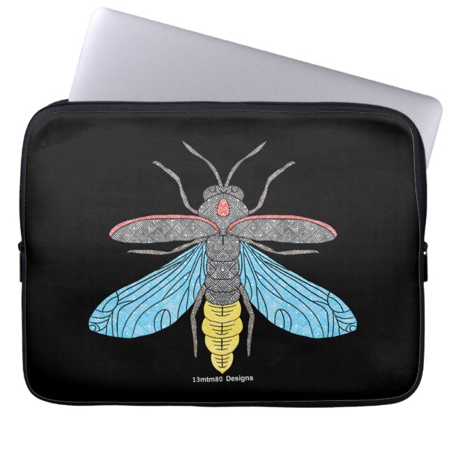 Firefly (single black) - Laptop Sleeve (Front)