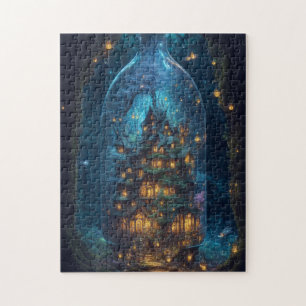 Firefly Village Fantasy Digital Art Jigsaw Puzzle
