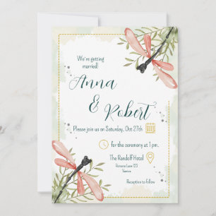 Firefly Watercolour Wedding Invitation
