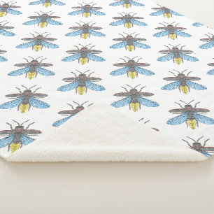 Firefly (white) - Sherpa Blanket