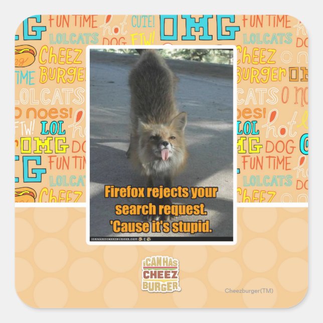 Firefox rejects square sticker (Front)