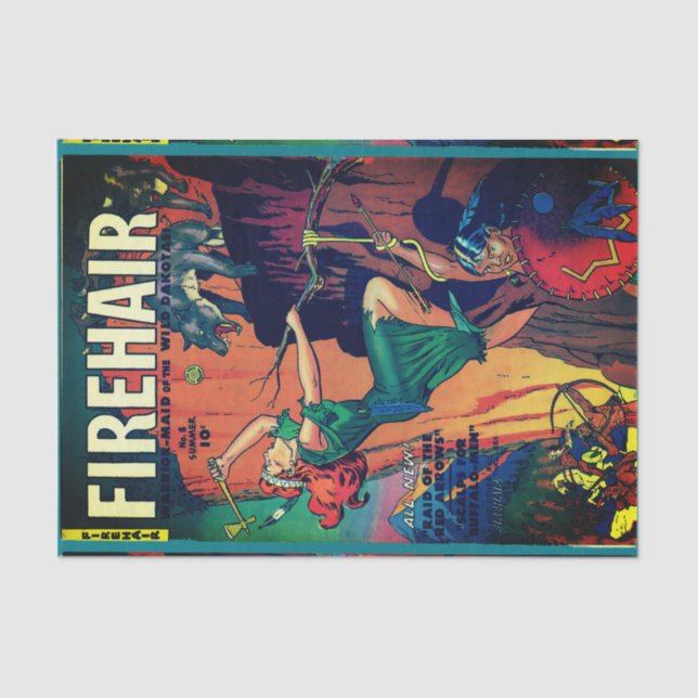 Firehair #8—Warrior-Maid of the Dakotas! Tissue Paper (Front)