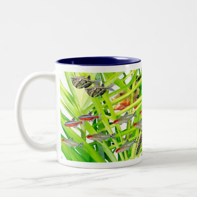 Firehead tetras Two-Tone coffee mug (Left)