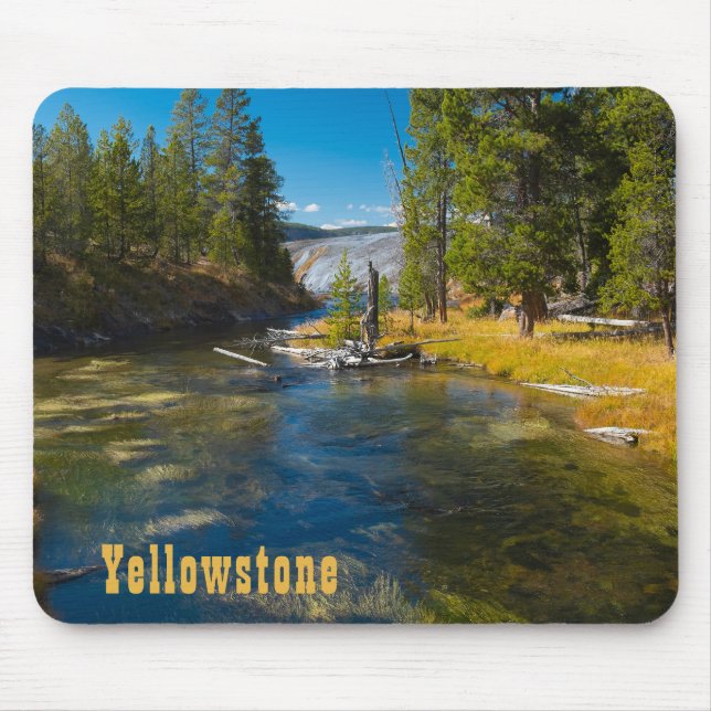 Firehole River Upper Geyser Basin Yellowstone Mouse Pad (Front)