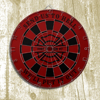 Firehouse Fire Station Fireman Dartboard and Darts