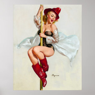 Firehouse Pin Up Poster