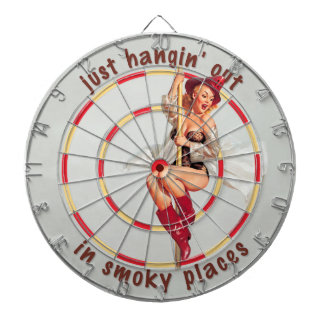 Firehouse PinUp Fireman's Dartboard