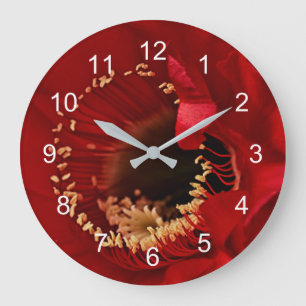 Firelight cactus large clock