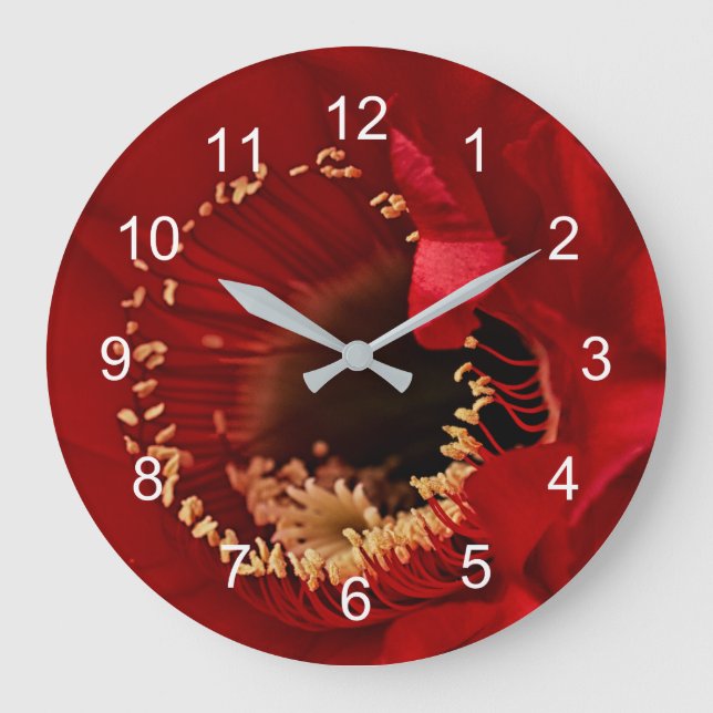 Firelight cactus large clock (Front)