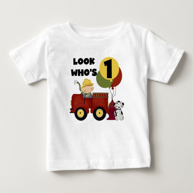 Fireman 1st Birthday Tshirts and Gifts (Front)