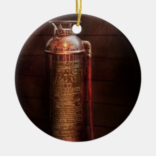 Fireman - Alert Ceramic Ornament (Front)