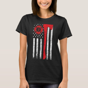 Fireman American Flag Graphics Firefighter T-Shirt